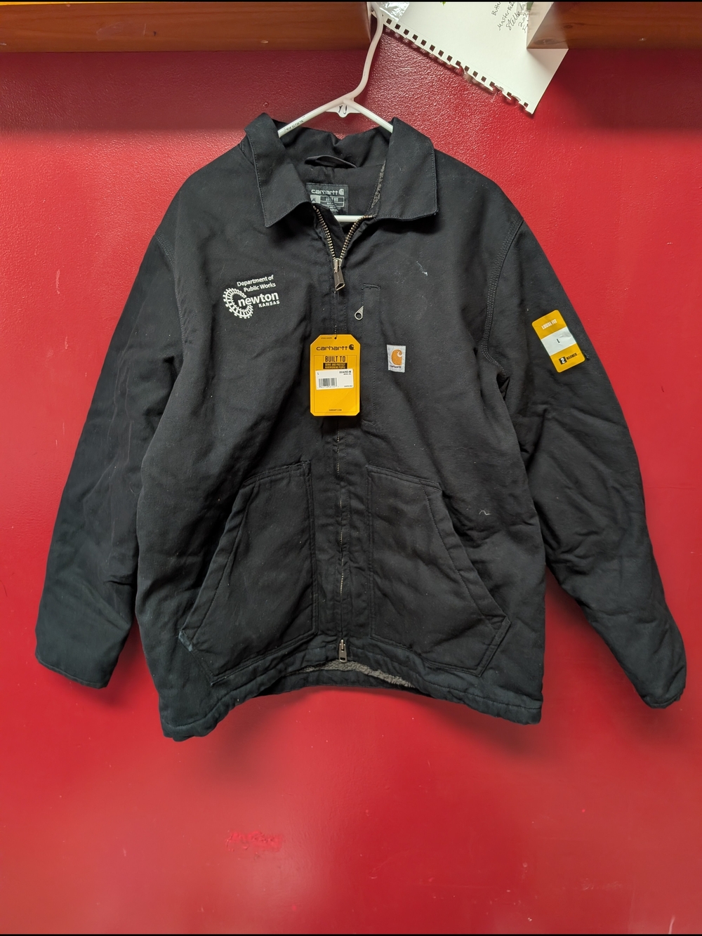 Carhartt Black Men's Canvas Work Jacket OC4293-M